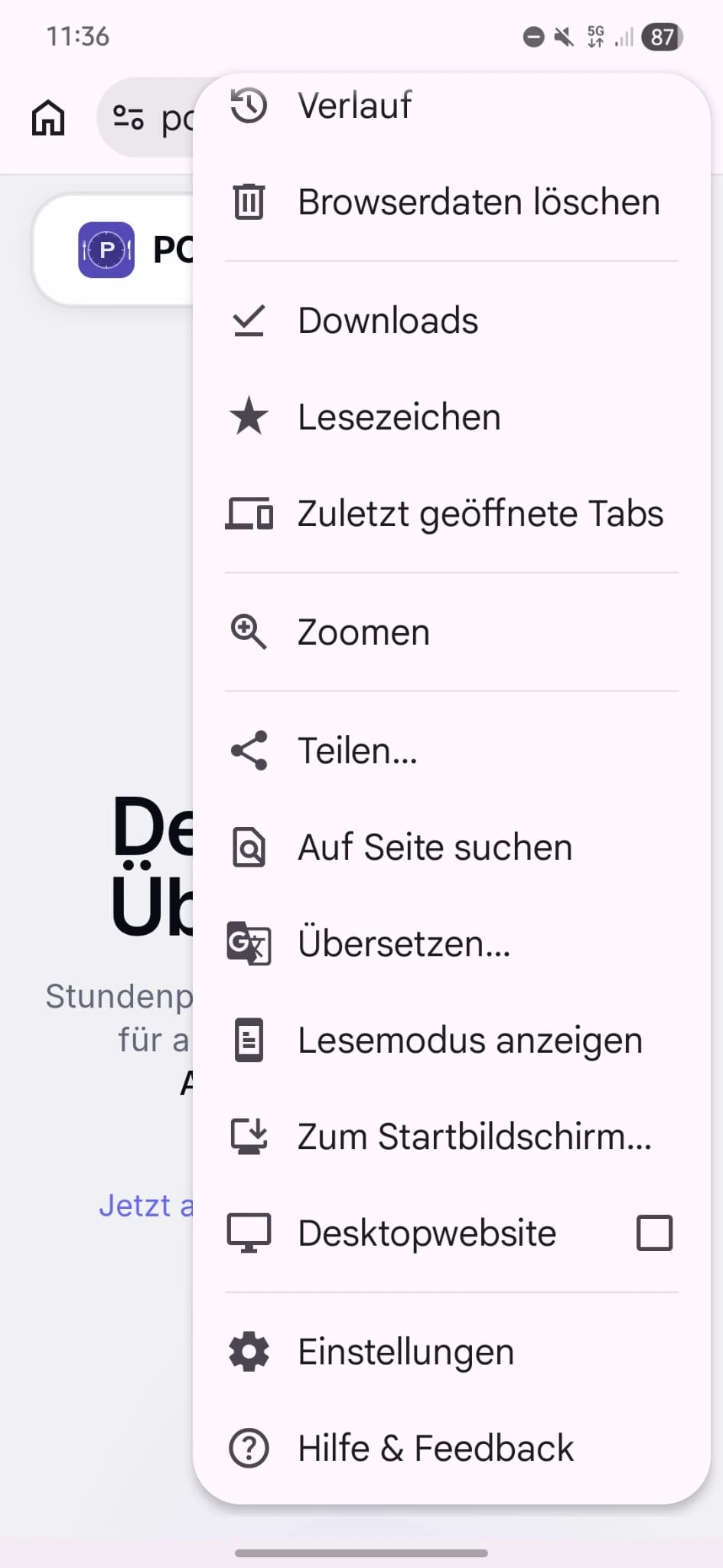 Schritt 02: Menü öffnen
